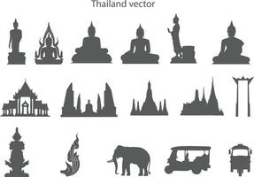 Thailand Isometric Icon Set vector