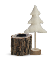 wooden logs christmas tree decorations clipping path transparent background png