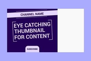 thumbnail youtube template design. vector