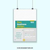 Business flyer or poster graphic design template easy to customize simple and elegant design vector