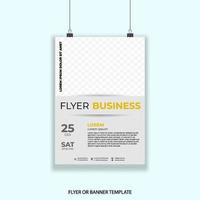 Business flyer or poster graphic design template easy to customize simple and elegant design vector