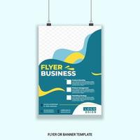 Business flyer or poster graphic design template easy to customize simple and elegant design vector