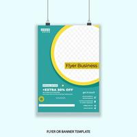 Business flyer or poster graphic design template easy to customize simple and elegant design vector