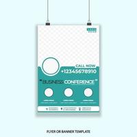 Business flyer or poster graphic design template easy to customize simple and elegant design vector