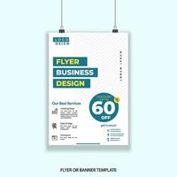 Business flyer or poster graphic design template easy to customize simple and elegant design vector