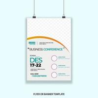 Business flyer or poster graphic design template easy to customize simple and elegant design vector