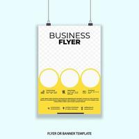 Business flyer or poster graphic design template easy to customize simple and elegant design vector