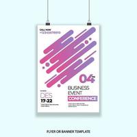 Business flyer or poster graphic design template easy to customize simple and elegant design vector