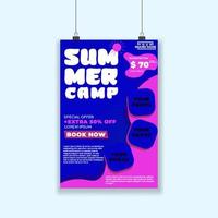 Summer flyer or poster graphic design template easy to customize simple and elegant design vector