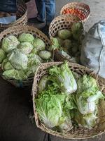 Photos of vegetables that are ready to be sold at the market