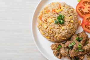 fried rice with grilled pork photo