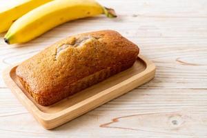 Homemade banana bread sliced photo