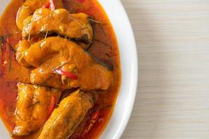 Redtail Catfish Fish in Dried Red Curry Sauce that called Choo Chee photo