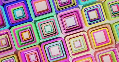 abstract background using colorful diagonal 3d large size square shapes, orthographic camera, 3d rendering and 4K size photo