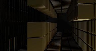 abstract background using overlapping square pattern facing forward with gold texture, 3d rendering and 4K size photo