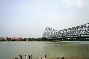 View of Howrah Bridge from Jagannath Ghat photo