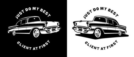 classic car retro vintage illustration design vector