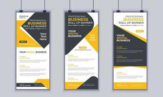 Corporate Business Roll up Banner Design, Multipurpose Roll Up Banner Standee Design, Vector Banner Template, Corporate Identity Print Template