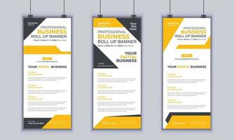 Corporate Business Roll up Banner Design, Multipurpose Roll Up Banner Standee Design, Vector Banner Template, Corporate Identity Print Template