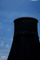 silhouette thermal power plant photo