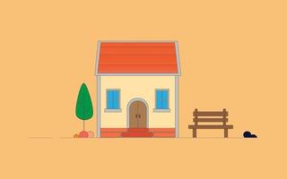 Flat Design house illustration vector