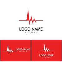 Pulse line ilustration vector template