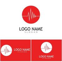 Pulse line ilustration vector template