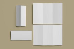 Trifold Blank Mockup photo