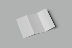 maqueta en blanco tríptico foto