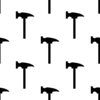 Hammer pattern in simple style on white background. Vector image to use as print in clothing or background