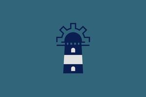 Lighthouse Machine Logo vector
