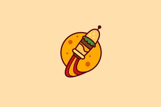 Rocket Burger Logo vector