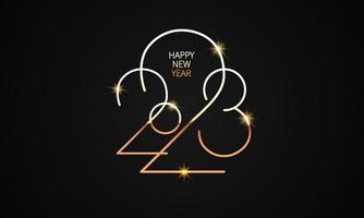 2023 Happy New Year Background Design. Greeting Card, Banner, Poster. Vector Illustration.