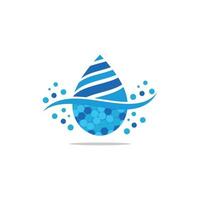 Bubble Water Drop Nature Simple Logo vector