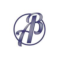 Letter AB Monogram Creative Business Logo vector