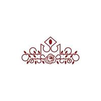 Roses Crown Elegance Simple Logo vector