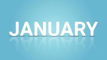 January Text in 3D Style vector