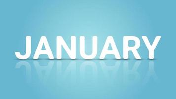 January Text in 3D Style vector