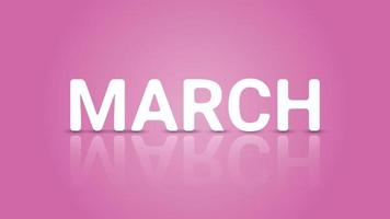 March Text in 3D Style vector