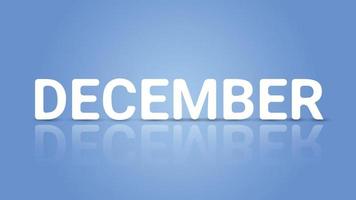December Text in 3D Style vector