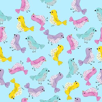 The Bird Seamless vector