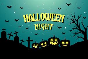 halloween spooky night background illustration design vector