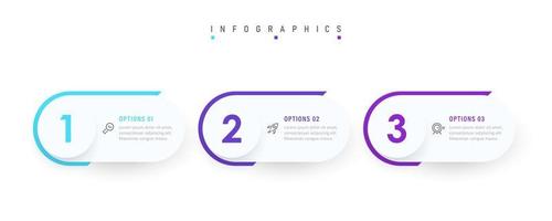 Vector Infographic label design template with icons and 3 options or steps. Can be used for process diagram, presentations, workflow layout, banner, flow chart, info graph.