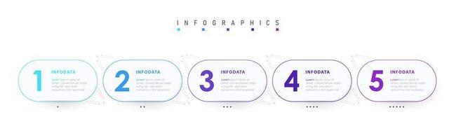 Vector Infographic label design template with icons and 5 options or steps. Can be used for process diagram, presentations, workflow layout, banner, flow chart, info graph.