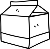 quirky line drawing cartoon quirky line drawing cartoon of milk vector