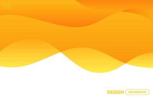 vector illustration modern abstract orange and yellow fluid background