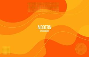 vector illustration modern abstract orange and yellow fluid background