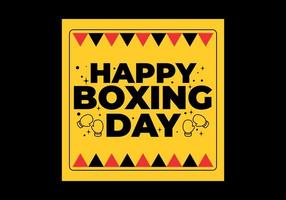 square banner design of boxing day vector