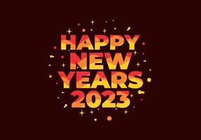 text effect design, happy new years 2023 vector