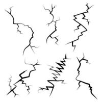 Printhand drawn cracked wall, ground, glass, egg. doodle break set. vector illustration